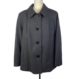 Nautica Wool Blend Charcoal Gray Peacoat Jacket Classic Winter Coat Size 1X